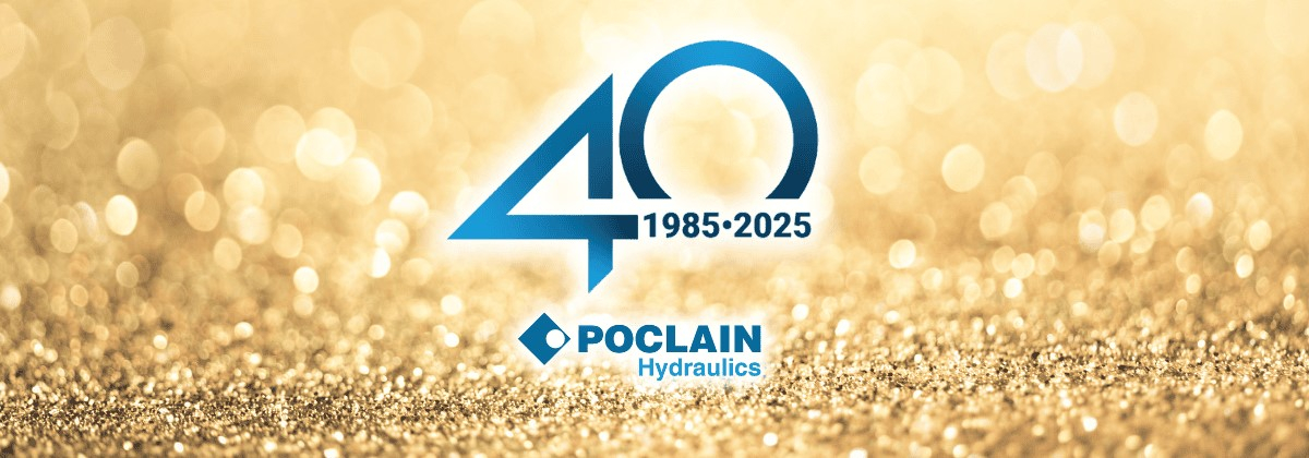 Poclain 40th anniversary banner